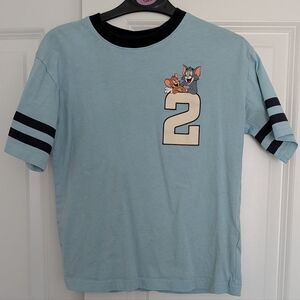 H&M Tom&Jerry Light Blue Boys Tee Size 6-7 Years